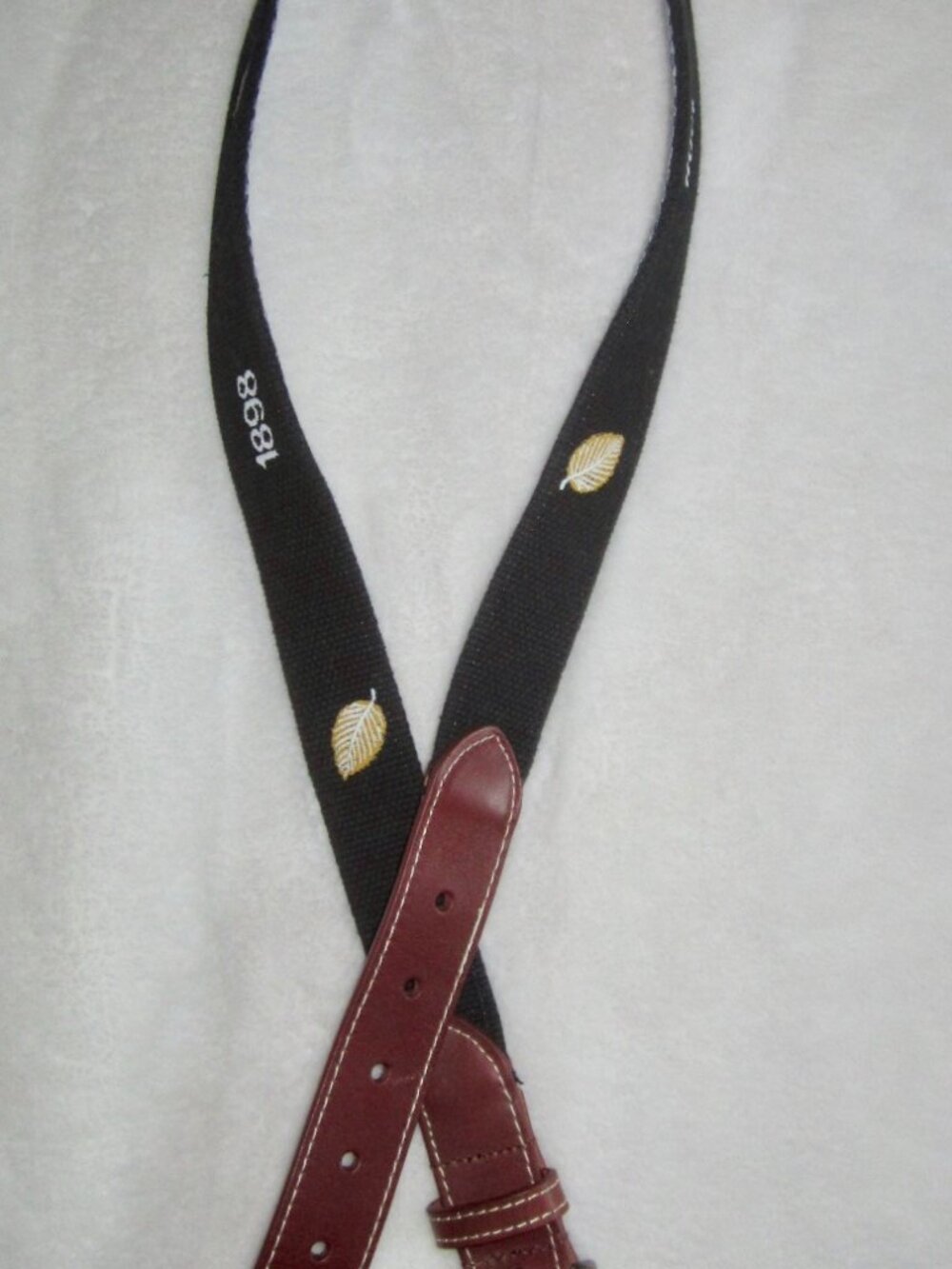 NWT PETER MILLAR NEW HAVEN COUNTRY CLUB 1898 Belt Canvas Embroidered Men's 36